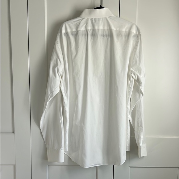 Saks Fifth Avenue Men's White Dress Shirt | Slim Fit | 17 36/37 - Picture 3 of 5